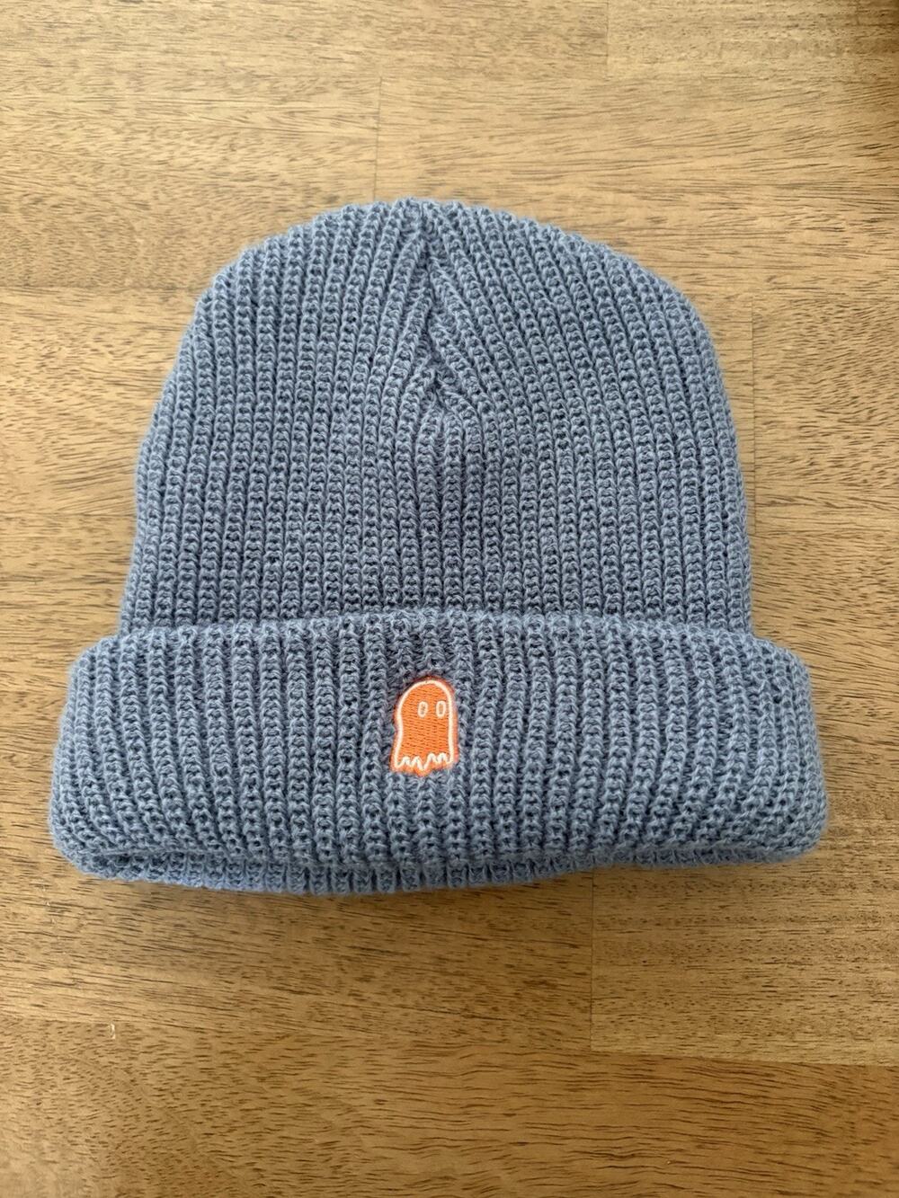 Lonely Ghost Beanie Blue One Size Fits Most Knit Hat Pre-Owned Excellent